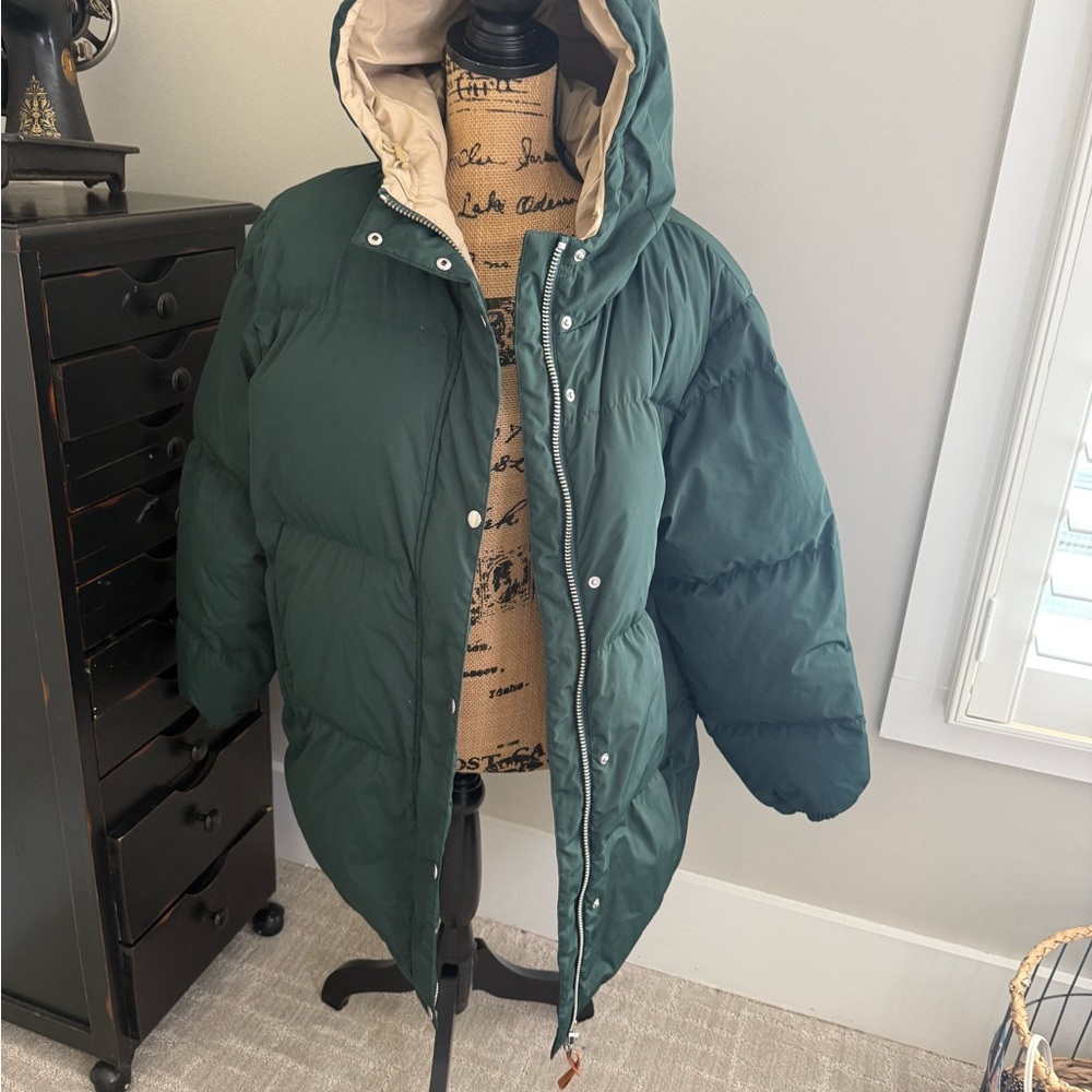 Tory Sport Dark Green Puffer Jacket - Picture 3 of 14